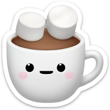 A cup of hot cocoa with marshmallows (no face) sticker