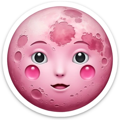 Pink moon with no body parts on it just a regular moon sticker