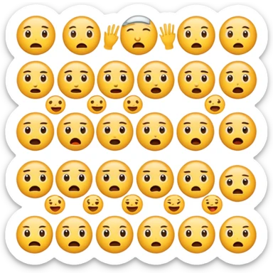 Make emojis with the famous musician Peter Tägtgren, so that they represented different emotions  sticker