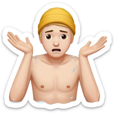 man drowning sticker