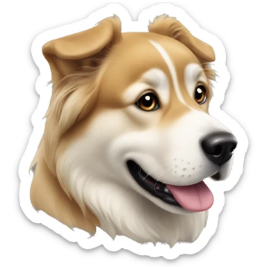 Black Golden retriever Siberian husky mix sticker
