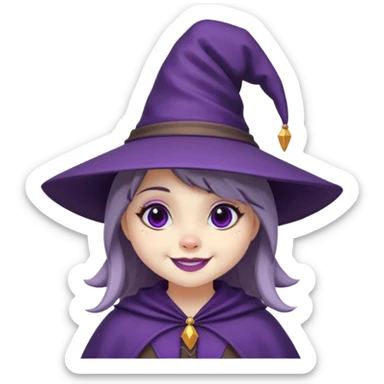 cute raccoon witch girl sticker