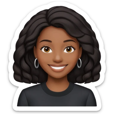 Black company card with black woman photo and « KERING » company name sticker