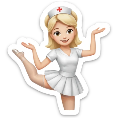 Blonde Nurse who’s a dancer sticker