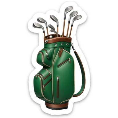 golf bag with clubs sticker