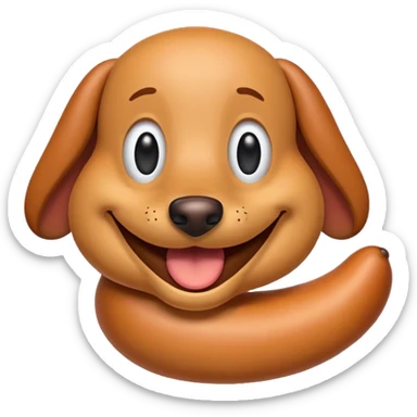 Weiner emoji silly  sticker