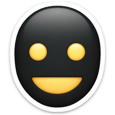 muted color neon black smiley face sticker