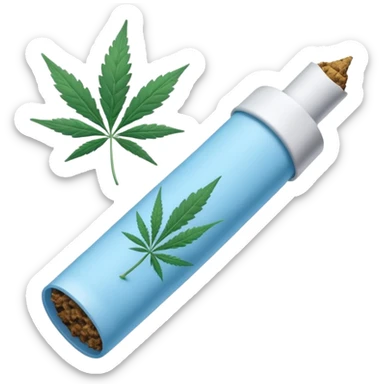 baby blue weed joint sticker