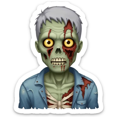 zombie half sticker