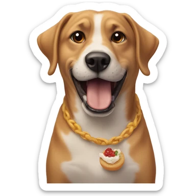 a dog eat jaja sticker