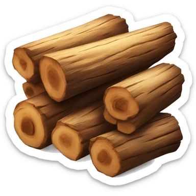 wood logs sticker