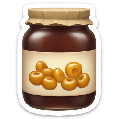 a jar of light-brown jam sticker