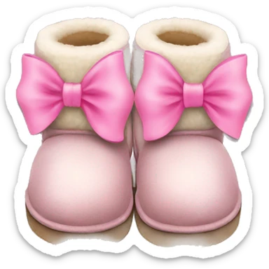 Uggs with a pink bow  sticker