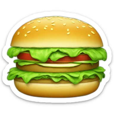 green burger sticker