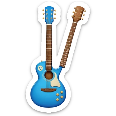 A blue guitar ￼ sticker