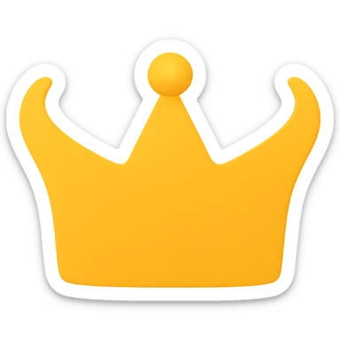 Add a gradient to the crown so that the sides appear darker, keeping the color icon style with no background. sticker