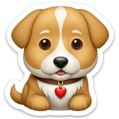 Kafasına kral tacı takmış köpek  sticker