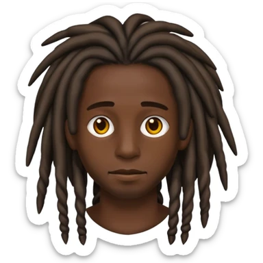 dark skin with dreads sticker