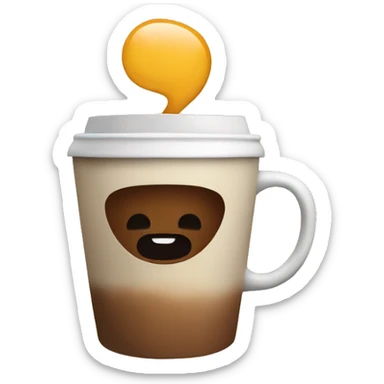 Coffee in hands sticker