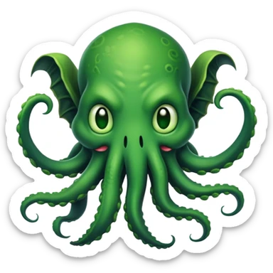cute smiling Cthulhu sticker
