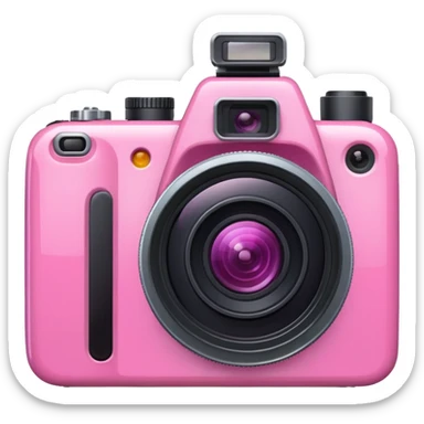 Camera in pink colour sticker