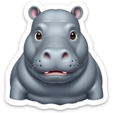 hippopotamus sticker