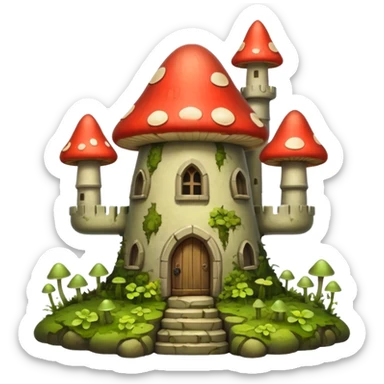 gloomy mushroom castle sticker