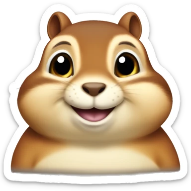 Fat chipmunk sticker