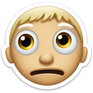 eyes wide surprised face jaw drop sticker