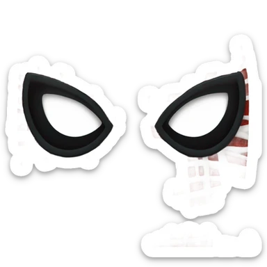 spiderman mask with eyes sticker