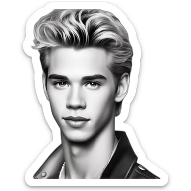 Austin Butler handsome elvis actor sticker