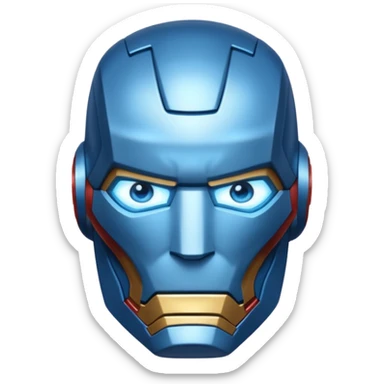 BLUE SUPERHERO IRON MAN  sticker