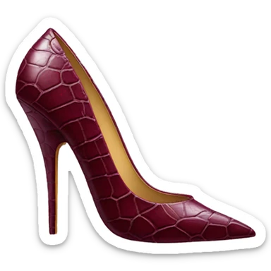 Burgundy crocodile stiletto sticker