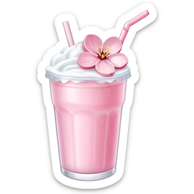 Pastel pink Cherry Blossom Sakura Slushie  sticker