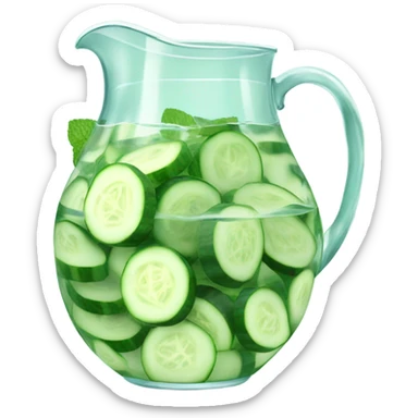 Cucumber detox water sticker