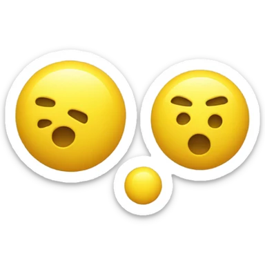 two yellow balls and one yellow cylinder coming out of the sticker