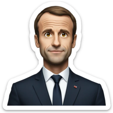 Macron avec un gros nez sticker