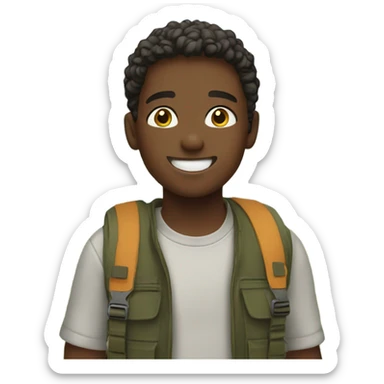 boys enjoying day outdoors sticker