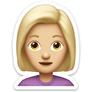 grandma with very half long blonde hair with no glasses sticker