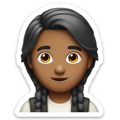 Indian boy with straight Korean hairstyle sticker