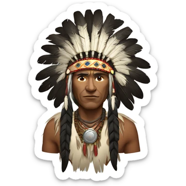 Indian chief dark horse sticker