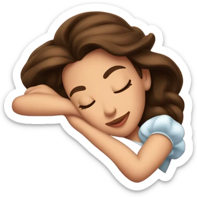 Sleeping brunette beauty princess Disney, bed sticker