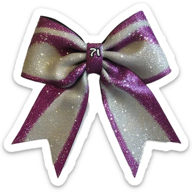 rinestone all star cheer bow  sticker