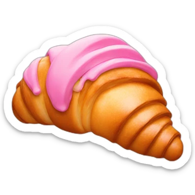 pink croissant sticker