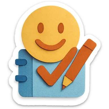 habit symbol, paper craft style sticker