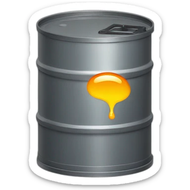 Oil barrel. a drop of oil on it sticker
