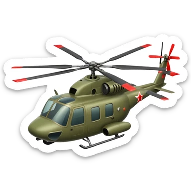 WW2 style helicopter with red star sticker
