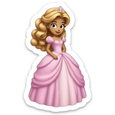 Demure Disney princess sticker