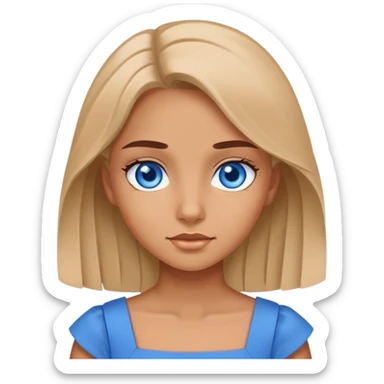 summer girl blue sticker