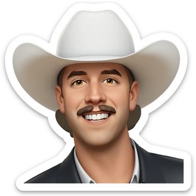 casual portrait of a man sticker